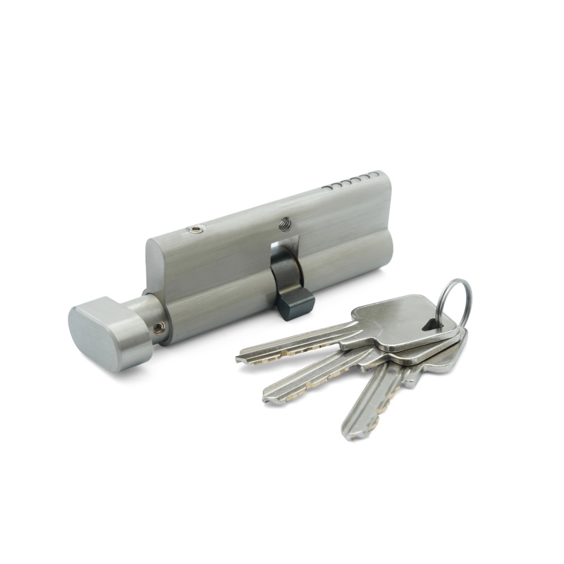 Brushed Nickel Single Open Lock Cylinder