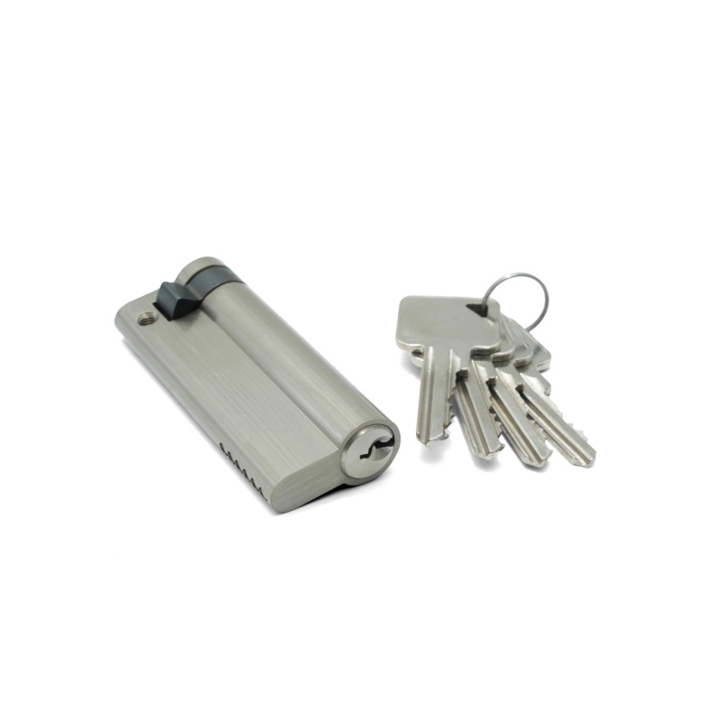 Brushed Nickel Half Cylinder